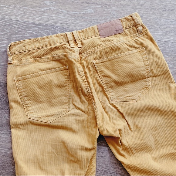Madewell Skinny Cropped Corduroy yellow Pants - Picture 5 of 12